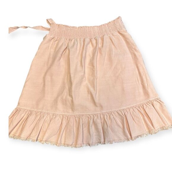 PILCRO BY ANTHROPOLOGIE Women’s Peach Pink Nettie Ruffled Hem Wrap Skirt Size Sm - Picture 4 of 7